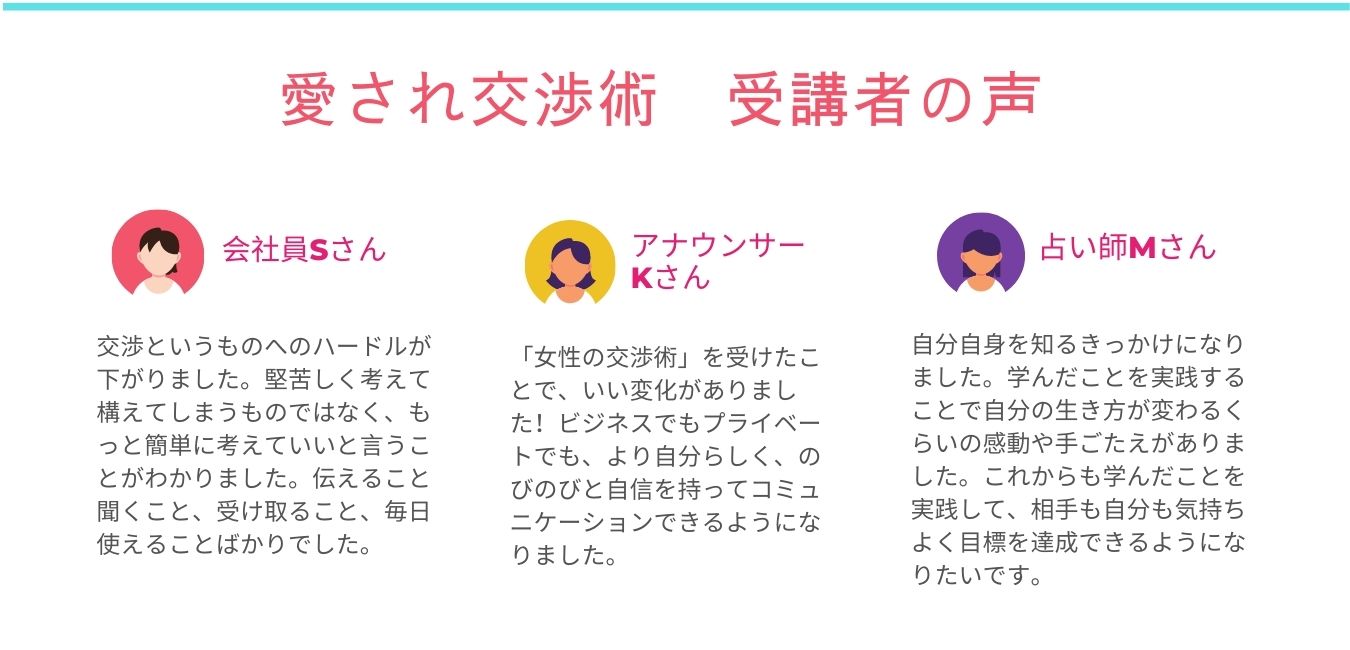 愛され交渉術　受講者の声